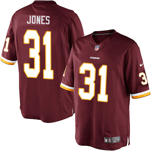 Youth Elite Matt Jones Nike Jersey Burgundy Red Home - #31 NFL Washington Redskins
